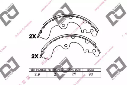 Комлект тормозных накладок DJ PARTS BS1049